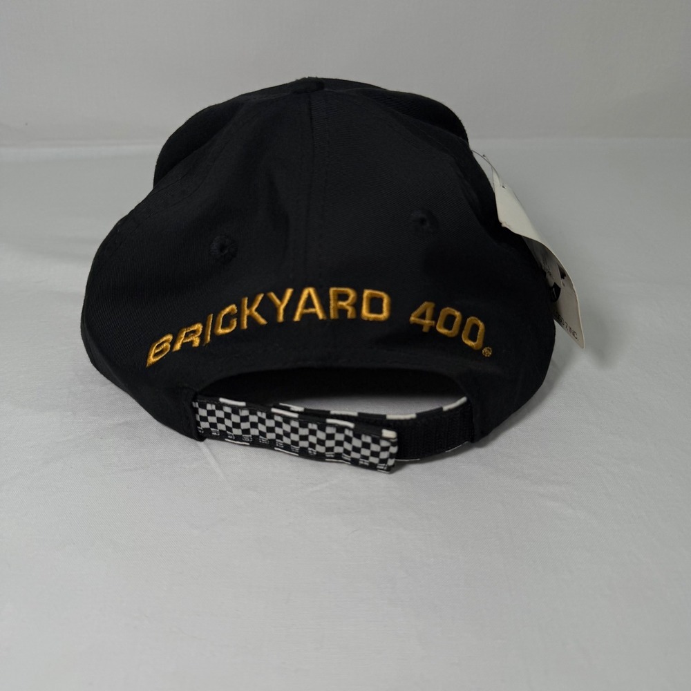 NWT Vintage 90s NASCAR Brickyard 400 Hat SnapBack Checkered Flag Athletic Logo 7 - Picture 3 of 5
